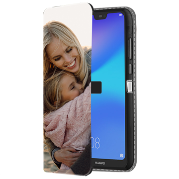 Hauwei P20 Lite - Lav dit eget Tegnebogs Cover (Front Print)