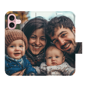 Iphone 16 - Lav dit eget Tegnebogs Cover (Fuld Print)