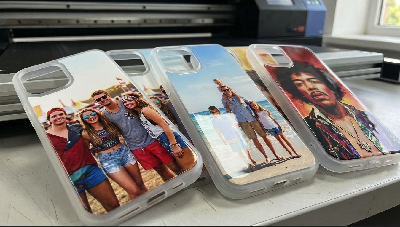 Nærbillede af UV-print struktur